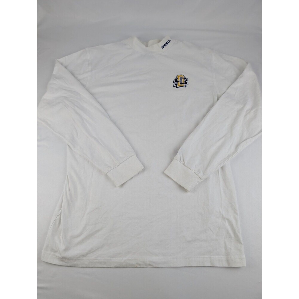 L Vintage SDSU South Dakota State Jackrabbits Long Shirt Sleeve White Large